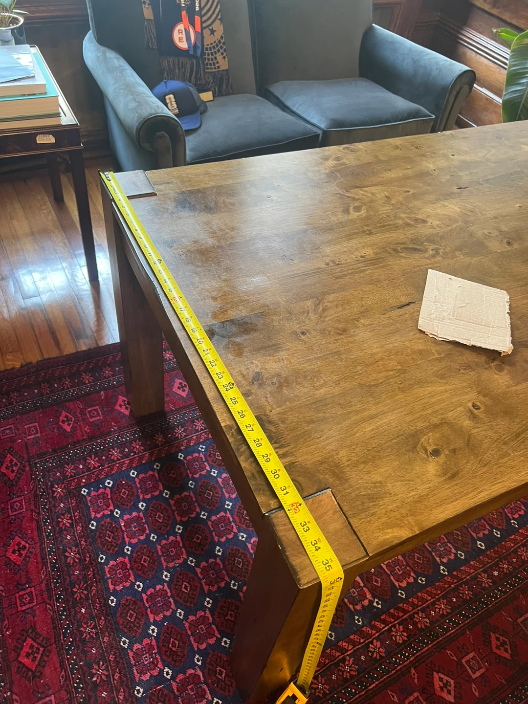 Large wooden dining table - photo 4