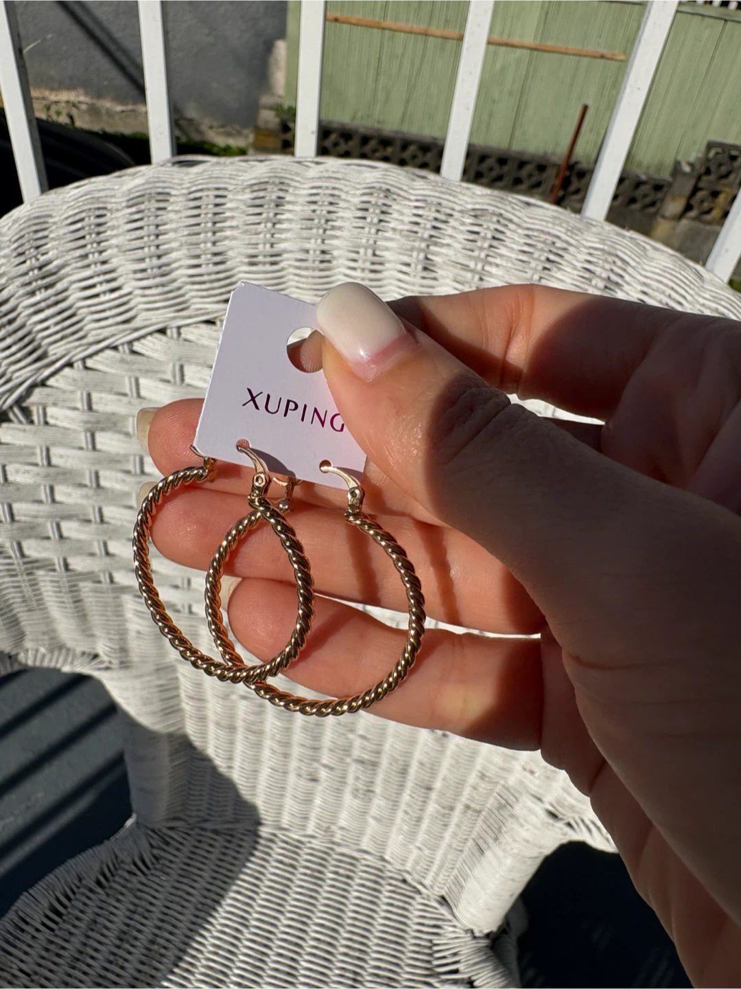 Xuping gold-toned twisted hoop earrings - photo 2
