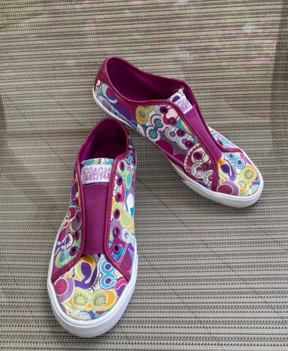 Coach Multi-coloured Slip-on Shoes size 9