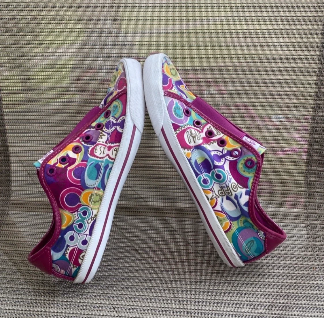 Coach Multi-coloured Slip-on Shoes size 9 - photo 3
