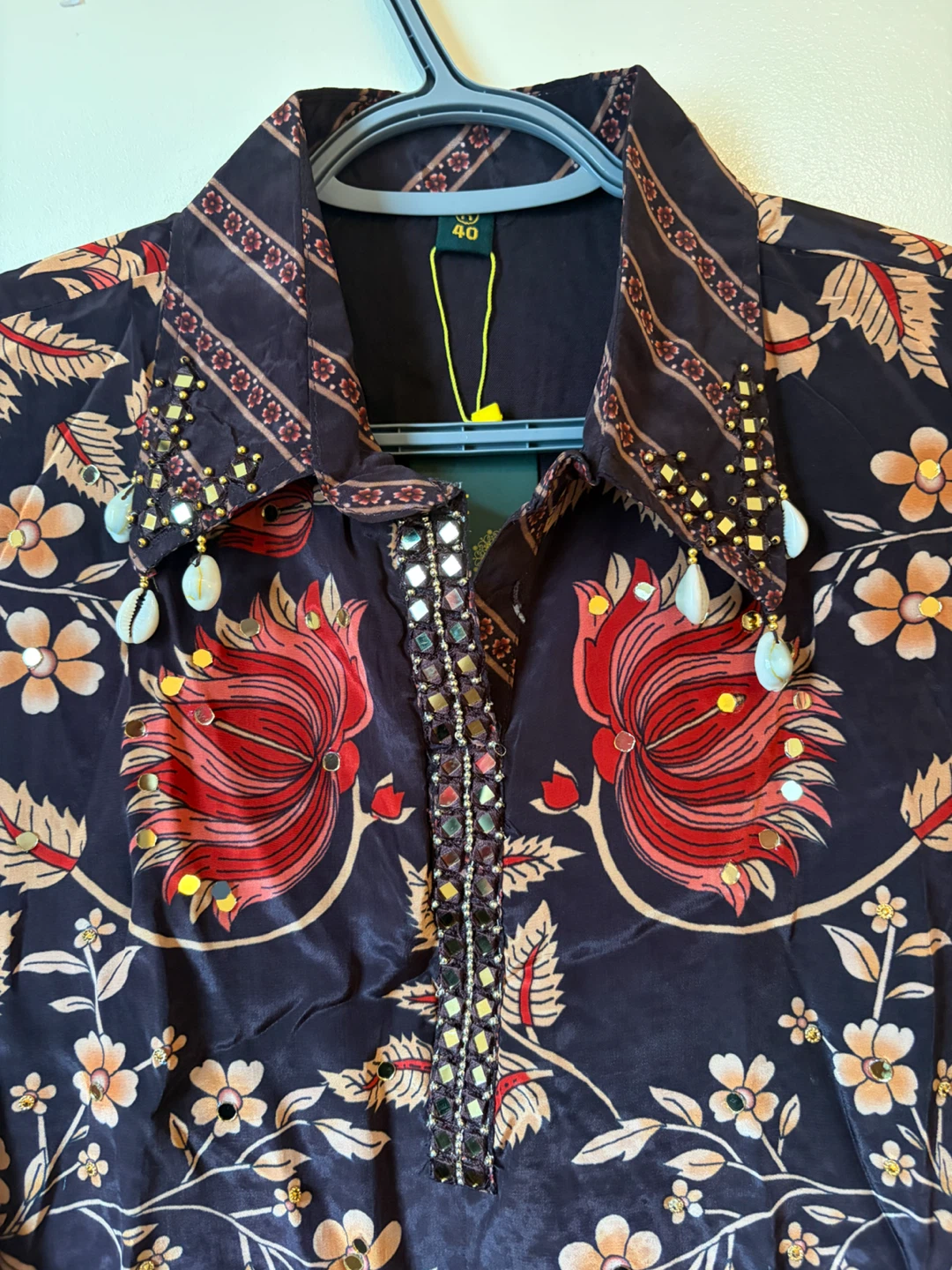 Meenavati Floral Print Kurta Set Pakistani Style