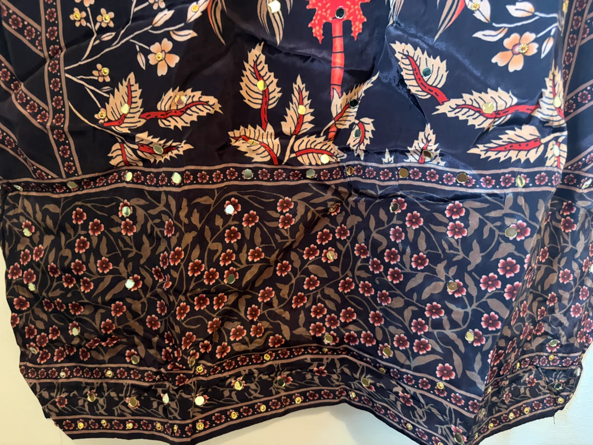 Meenavati Floral Print Kurta Set Pakistani Style - photo 2