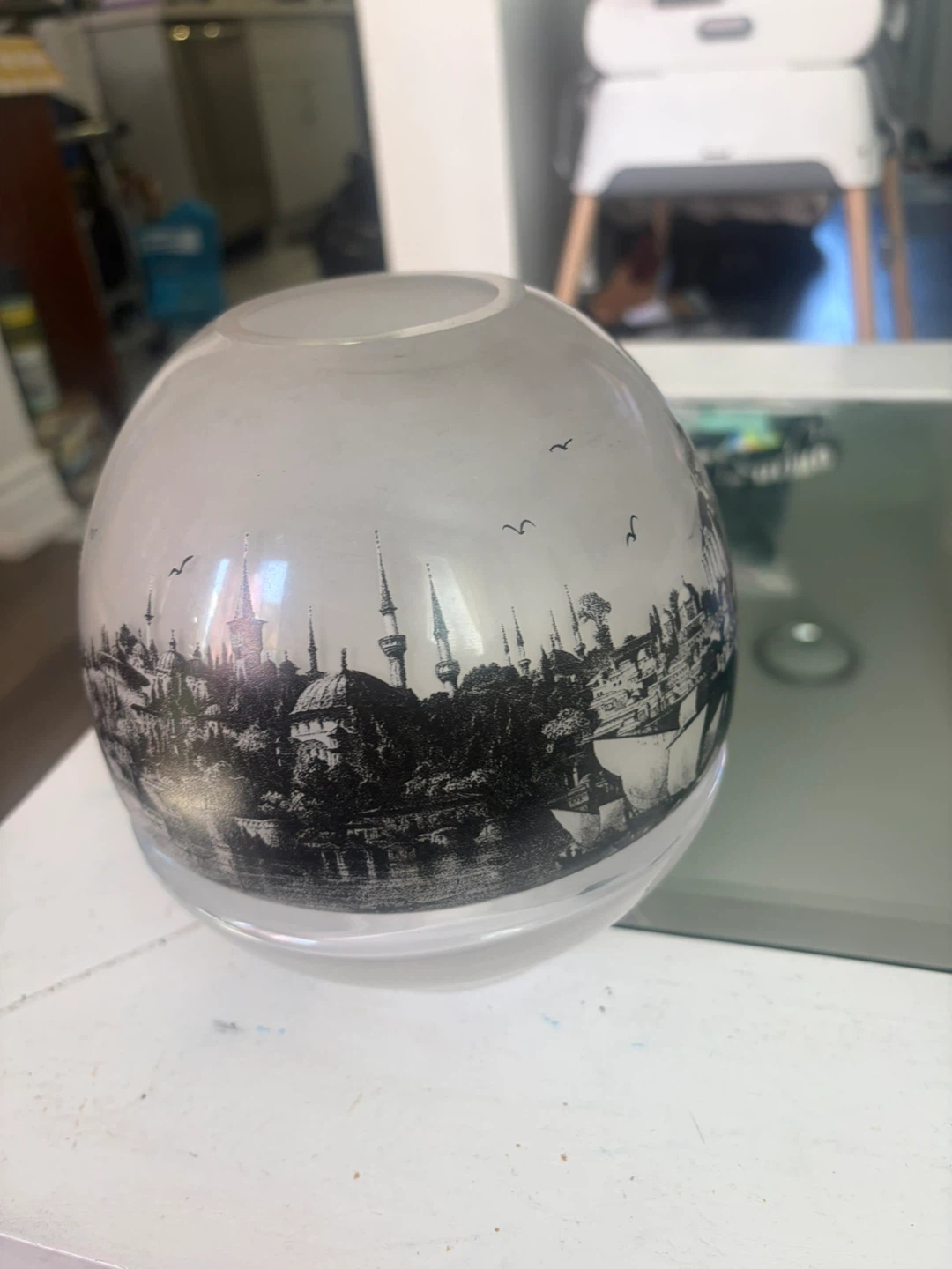 Istanbul Skyline Glass Candle Holder - photo 4
