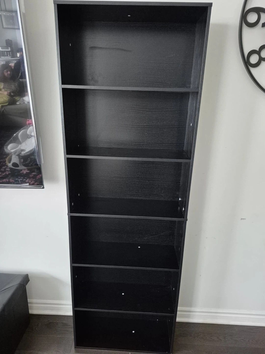 Tall Black Bookshelf