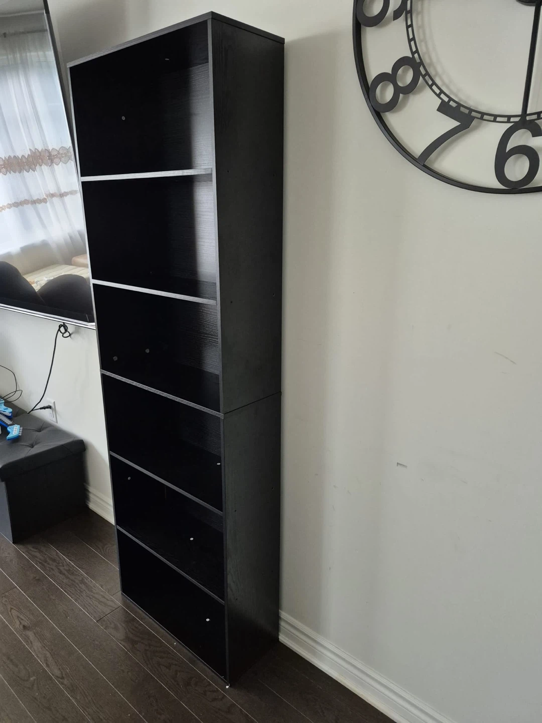 Tall Black Bookshelf - photo 2