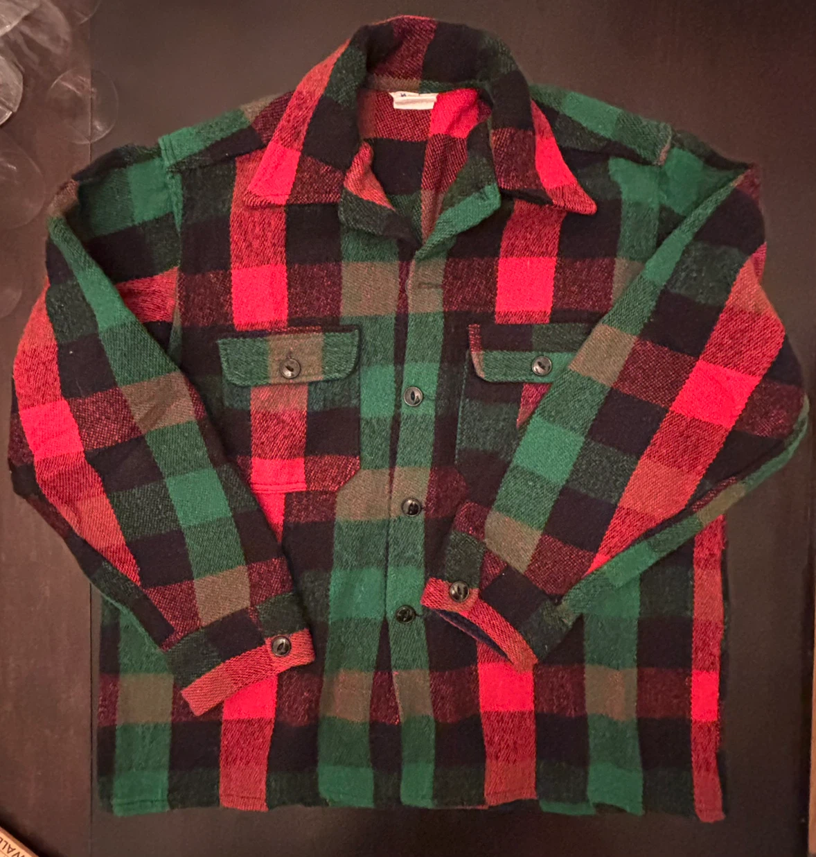 Vintage Regent Plaid Wool Shirt