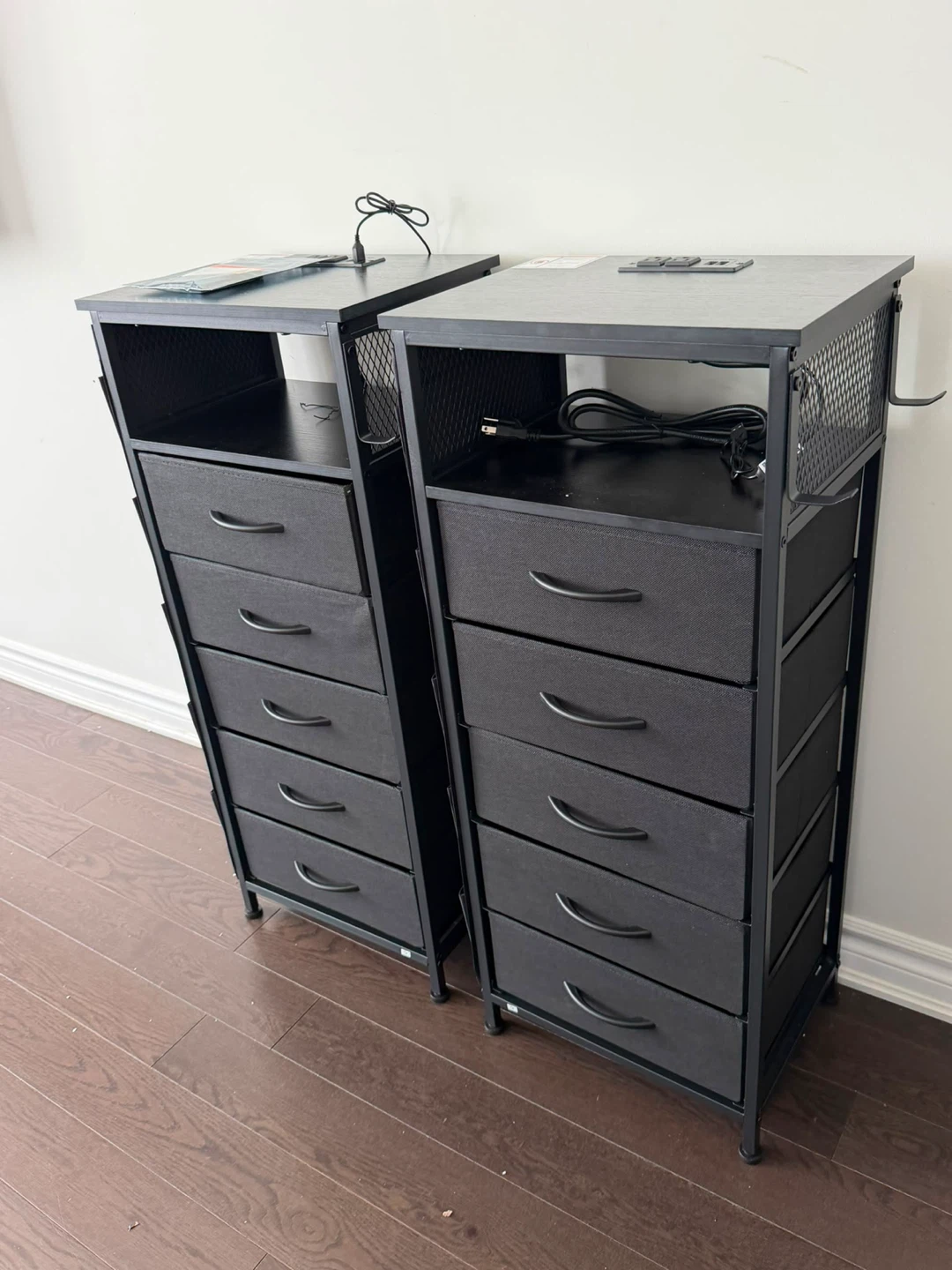 Black 5-Drawer Storage Organizer Unit
