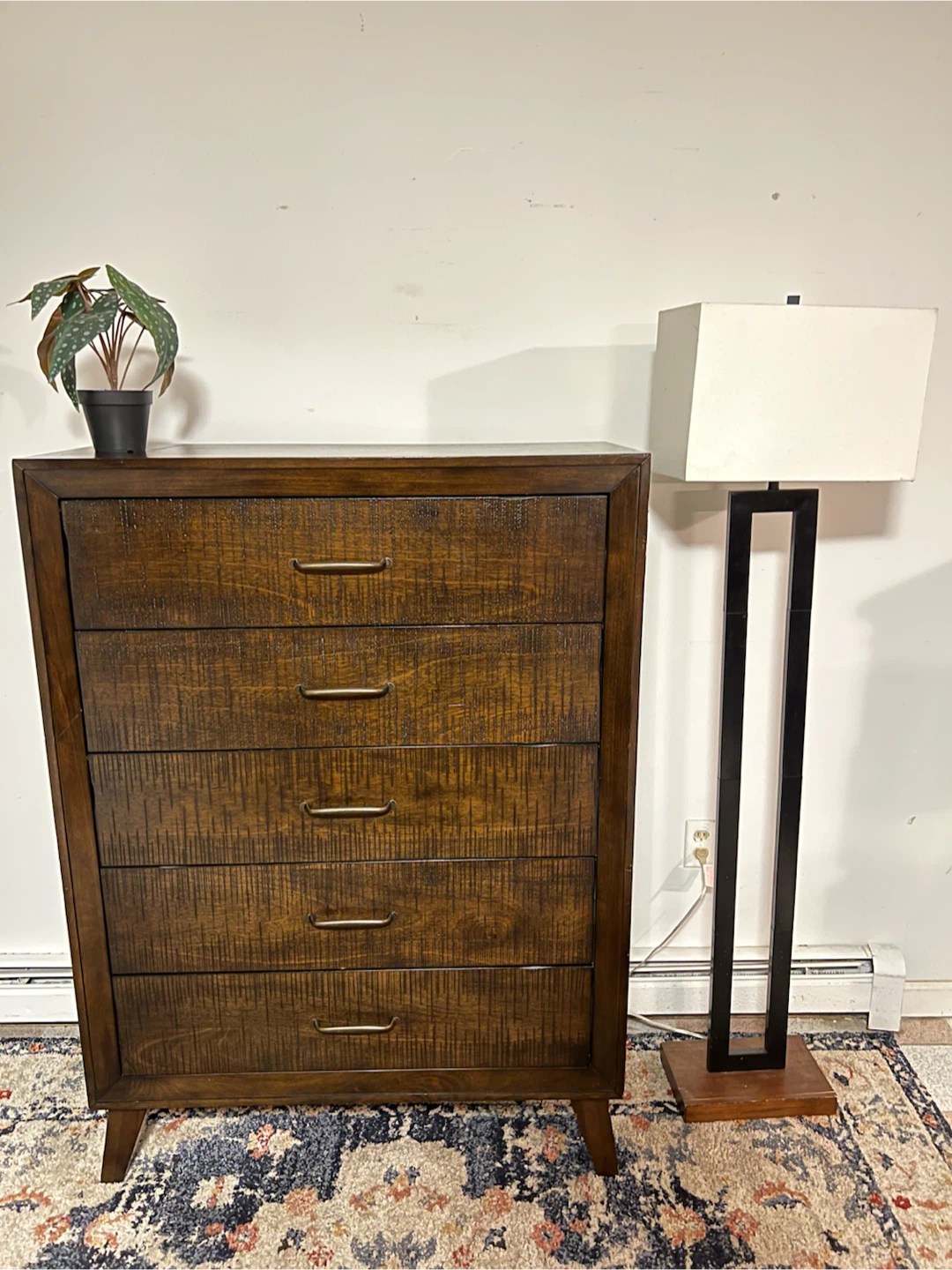 Rustic Mid-Century Style 5 Drawer Dresser - Delivery Extra