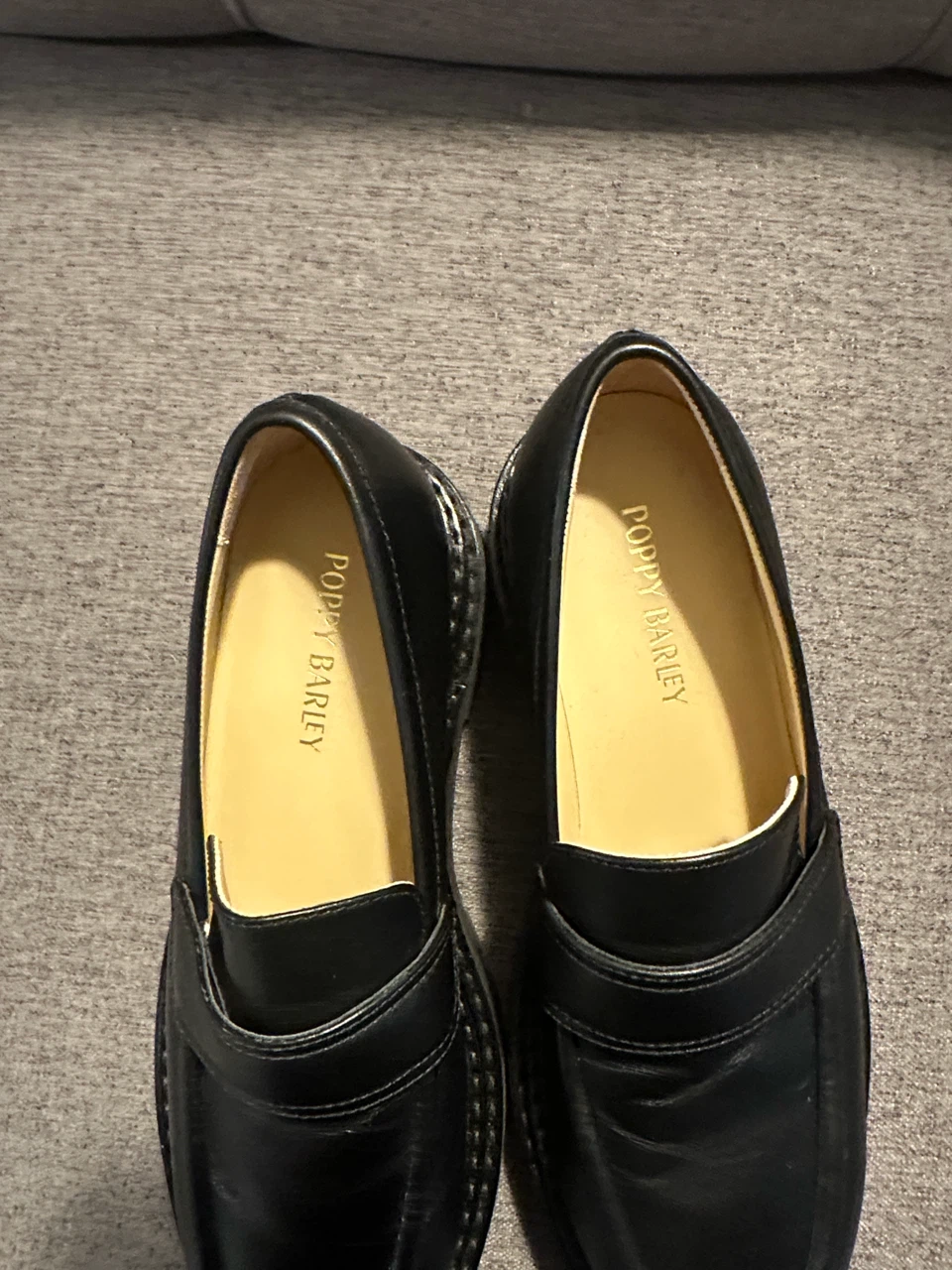Poppy Barley Black Leather Loafers - photo 2