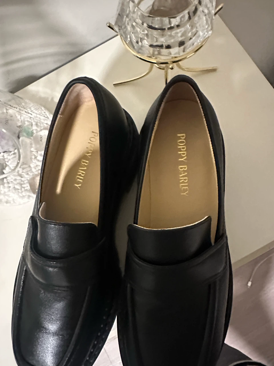 Poppy Barley Black Leather Loafers - photo 3