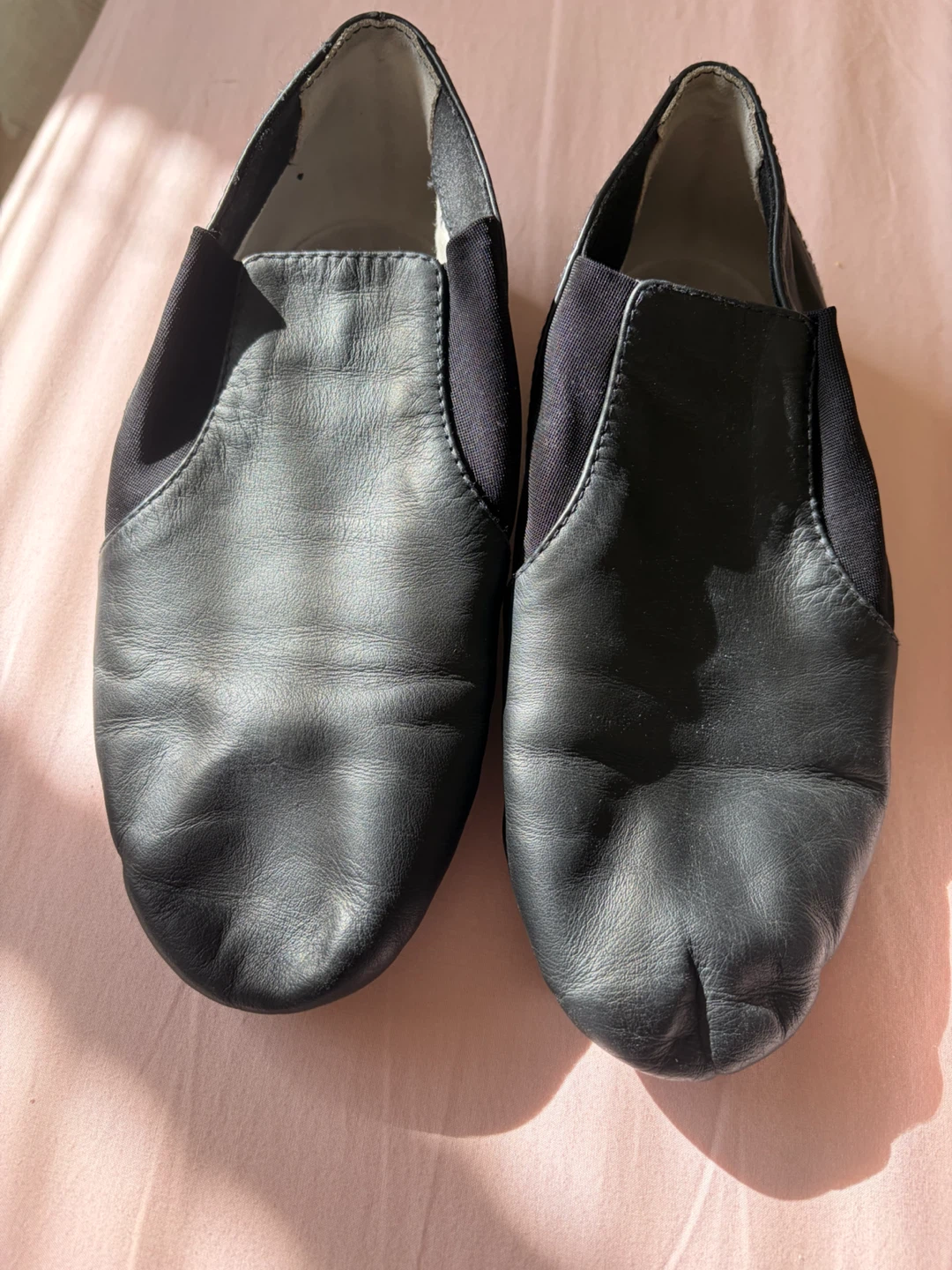 Black Leather Jazz Shoes