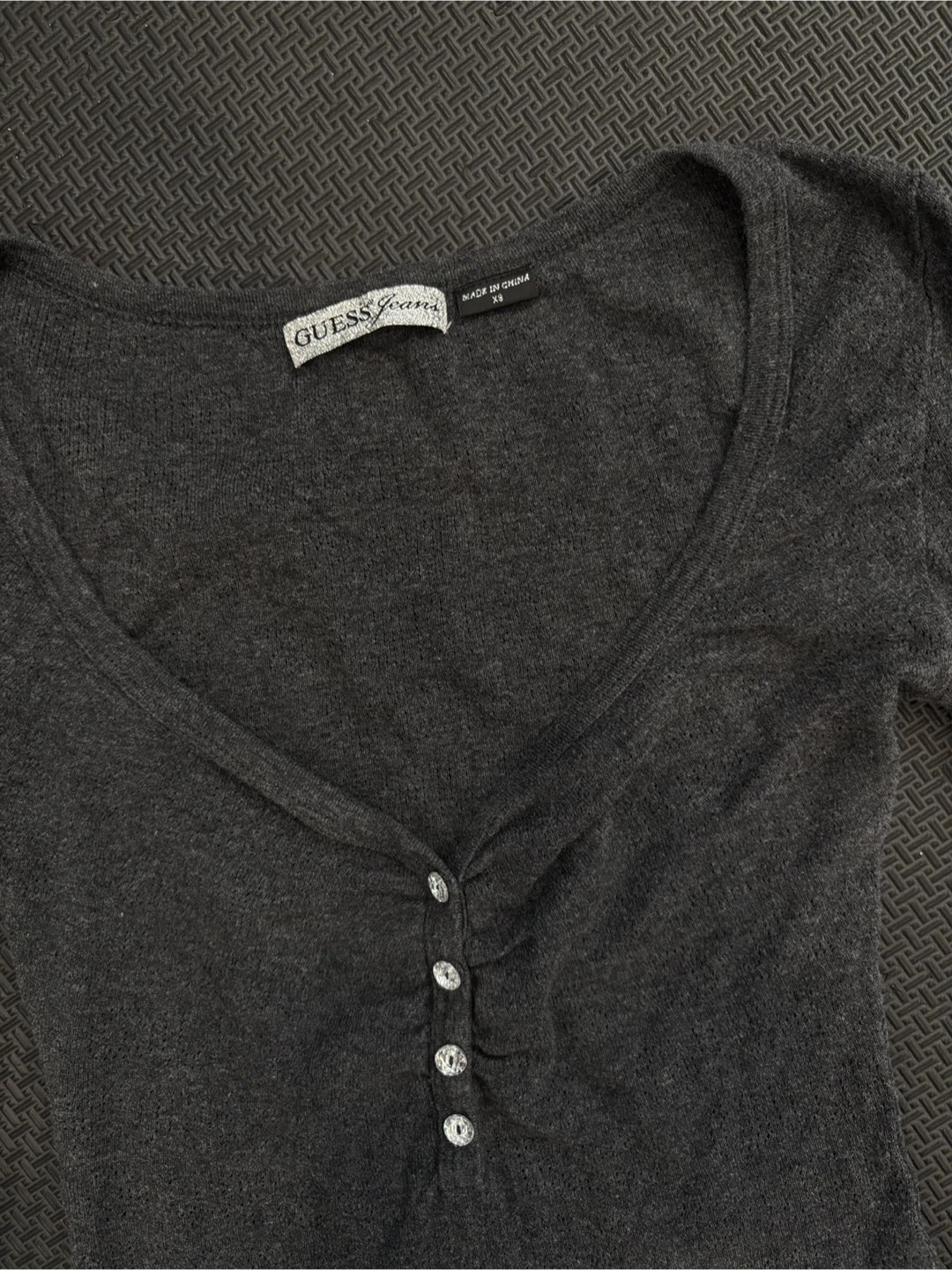 Guess charcoal grey long-sleeve top XS - photo 2