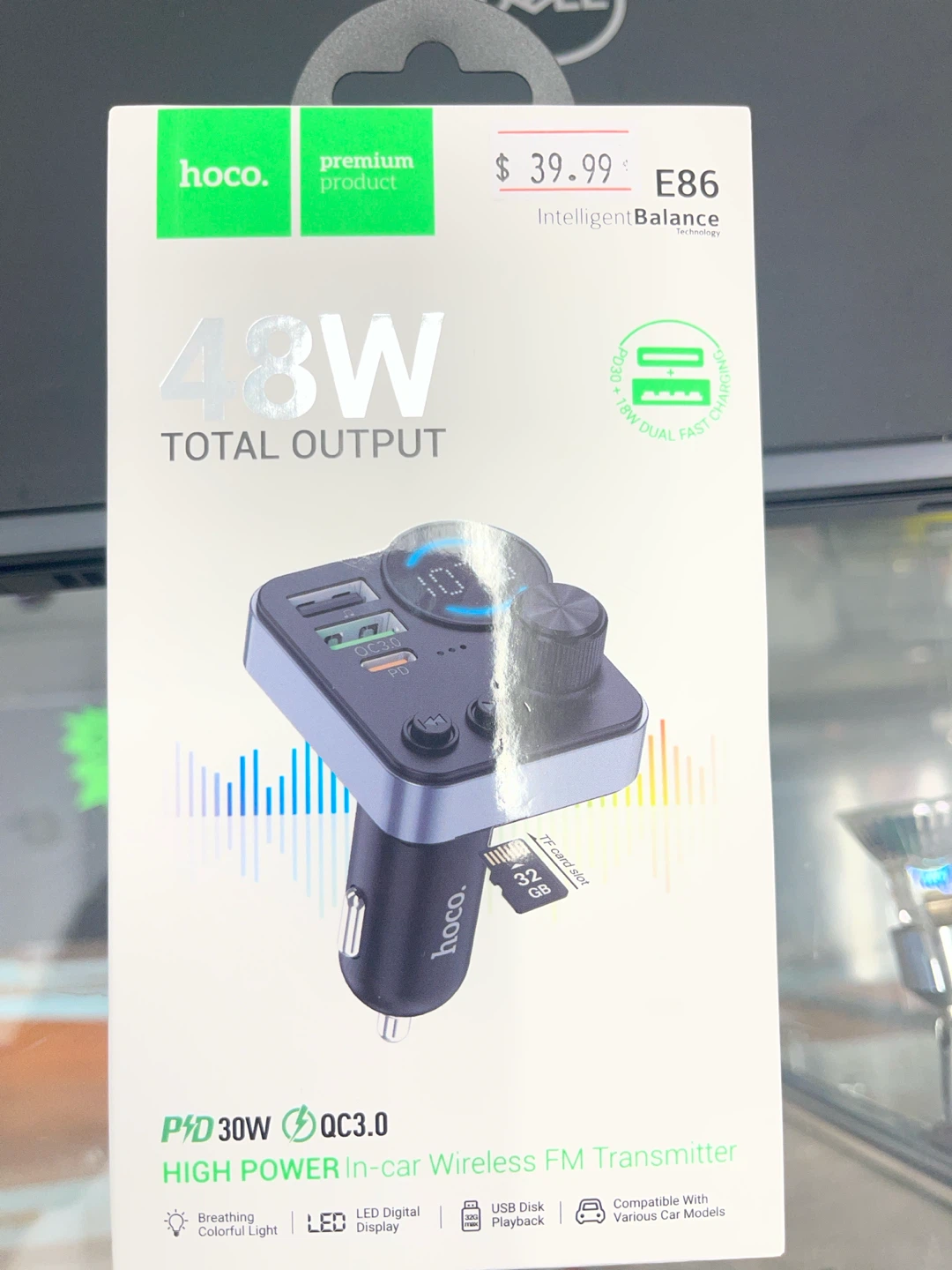 Hoco E86 In-Car Wireless FM Transmitter