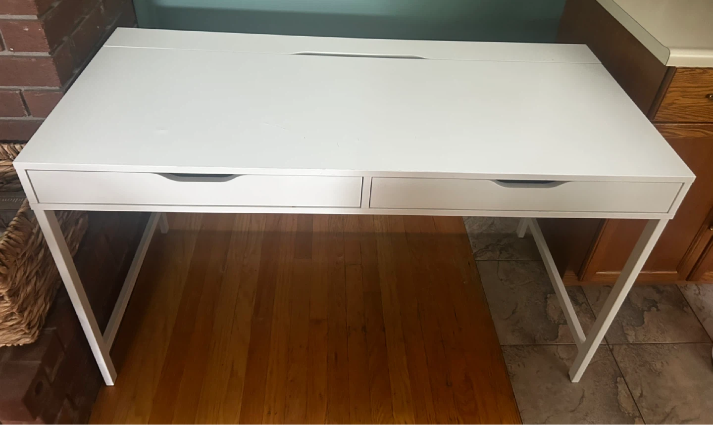 White IKEA ALEX Desk - photo 2