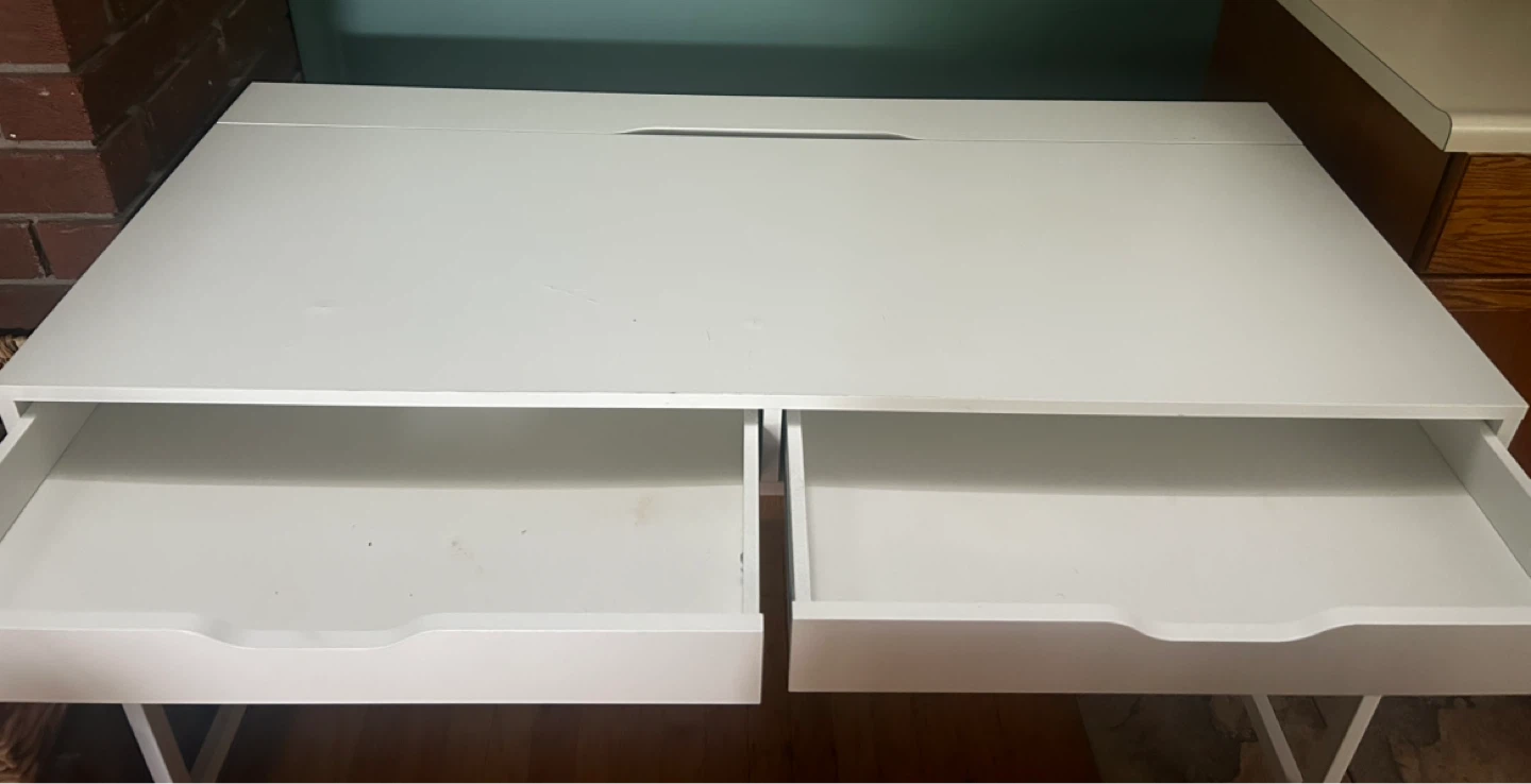 White IKEA ALEX Desk - photo 3