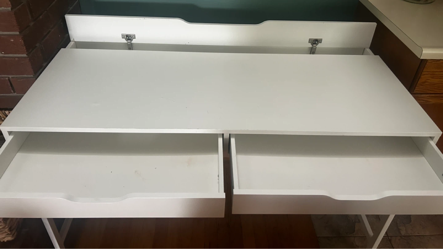 White IKEA ALEX Desk - photo 4