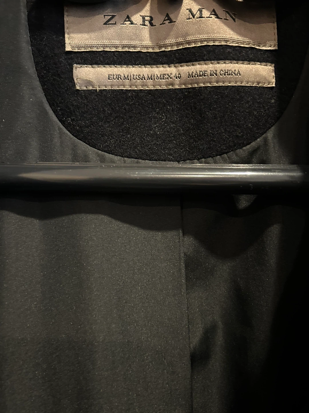Zara Man Black Peacoat - photo 3