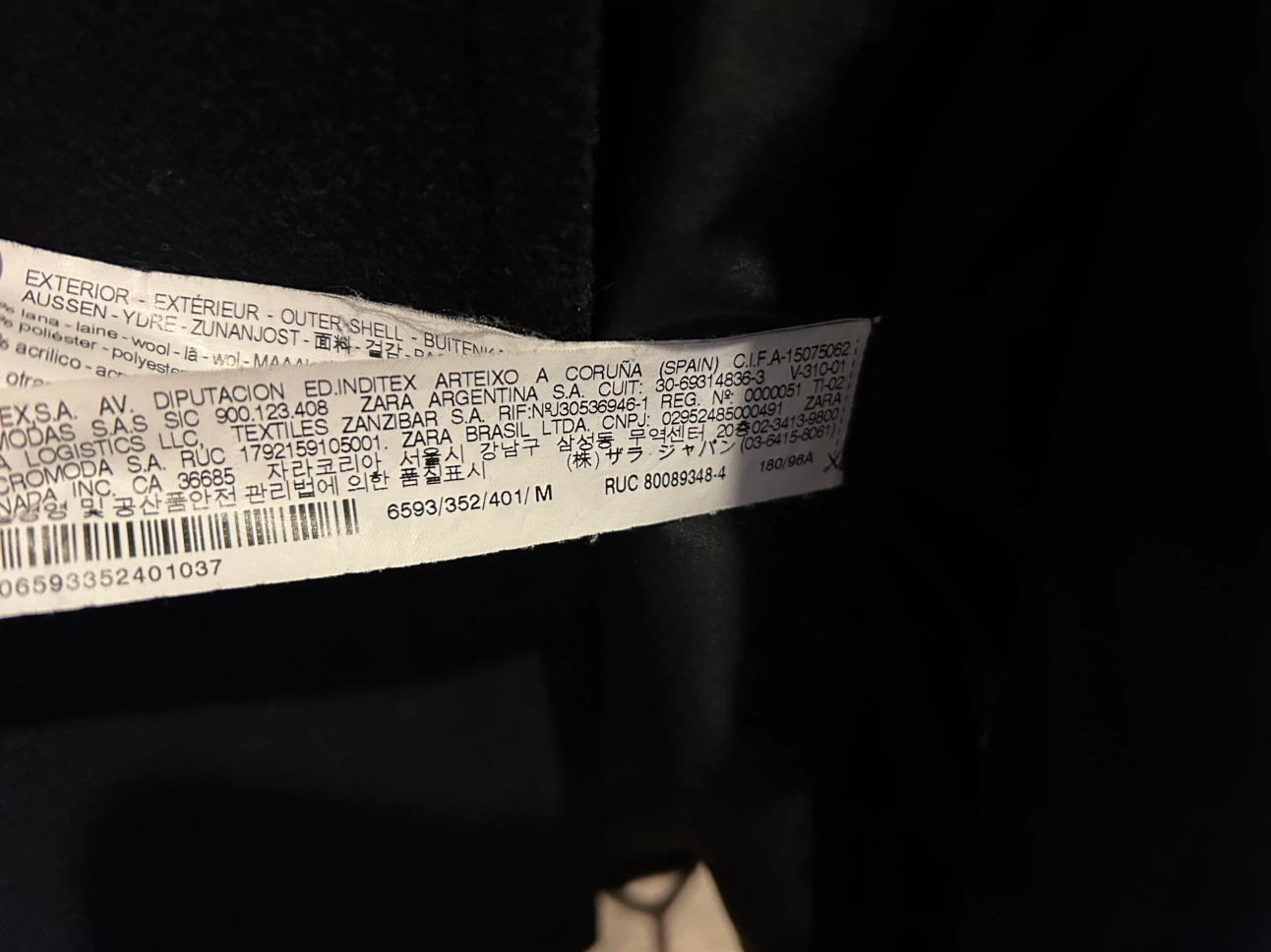 Zara Man Black Peacoat - photo 4