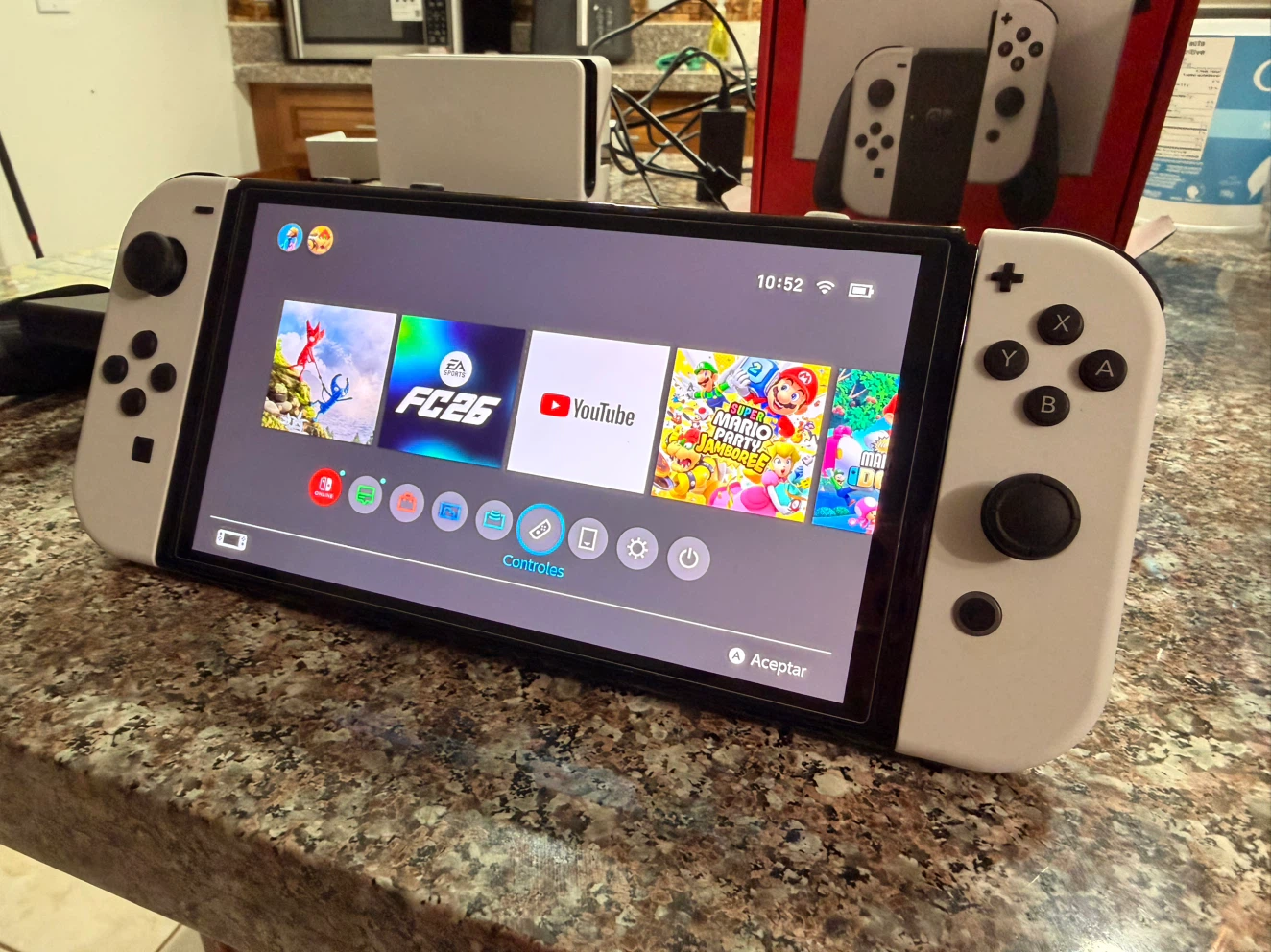 Nintendo Switch OLED Model with Games and Accessories - photo 3