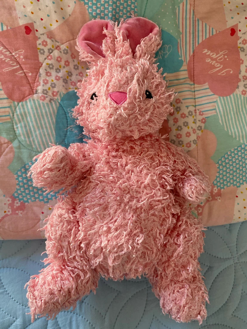 Fluffy Pink Bunny Plush – Super Soft & Sweet! 🐰💖