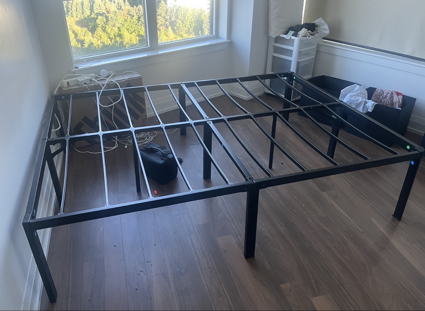 Black Metal Platform Bed Frame