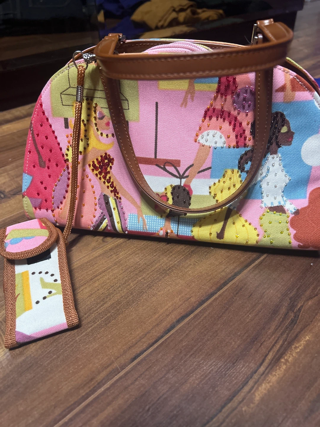 Brightly coloured patterned handbag - photo 3