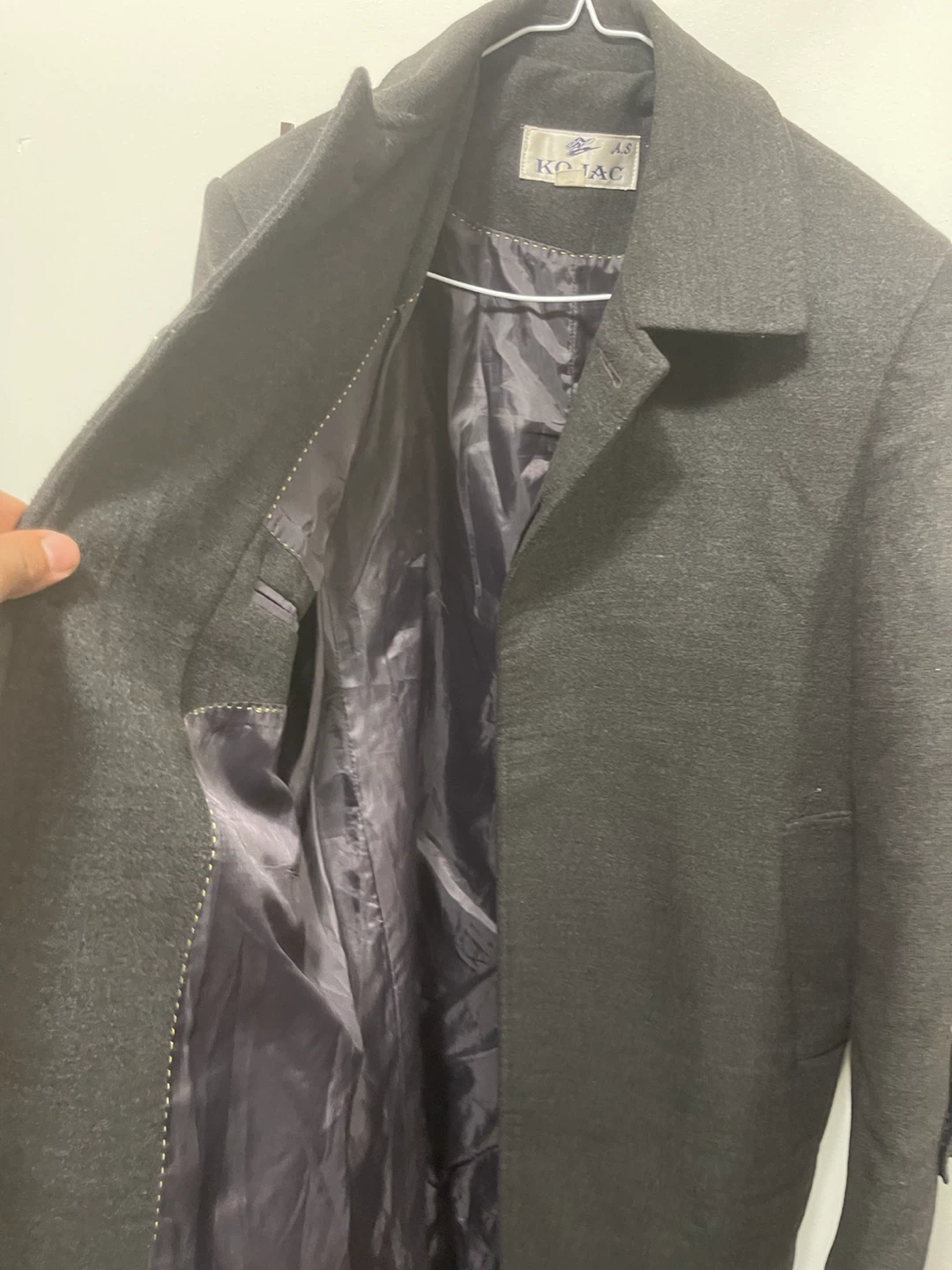 Kojac Charcoal Grey Wool Overcoat - photo 4