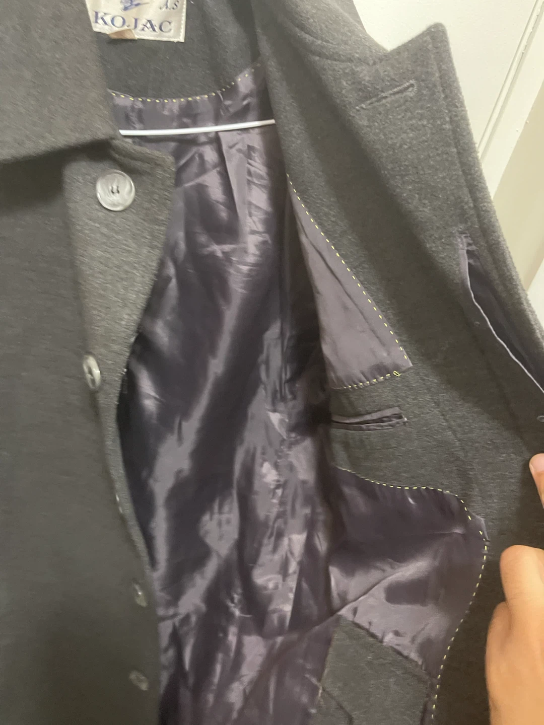 Kojac Charcoal Grey Wool Overcoat - photo 5