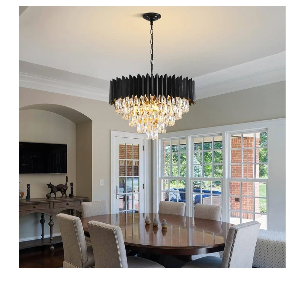Black Crystal Chandelier 5-Tier Dining Room - photo 3