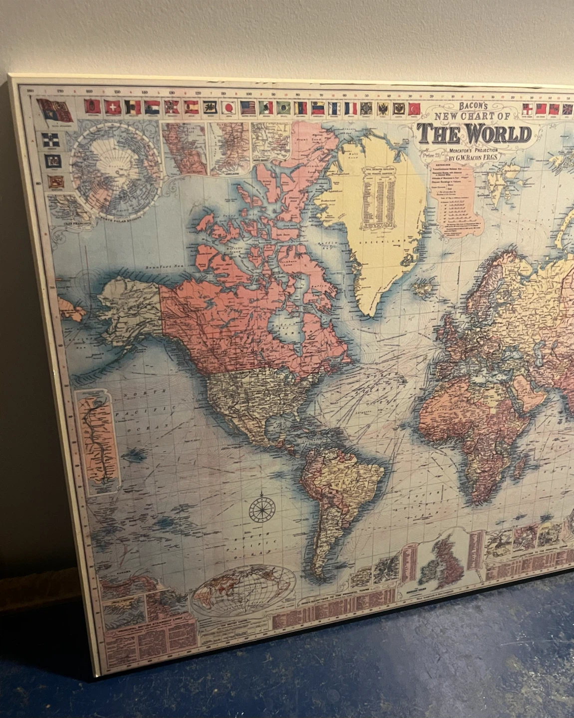 Mounted Classic World Map - photo 2