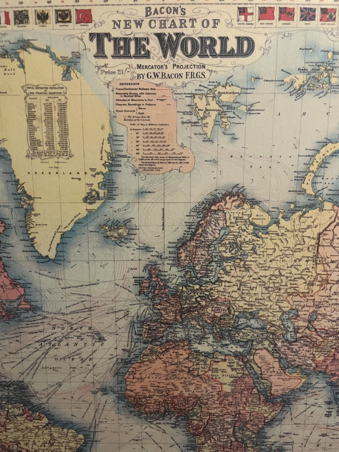 Mounted Classic World Map - photo 4