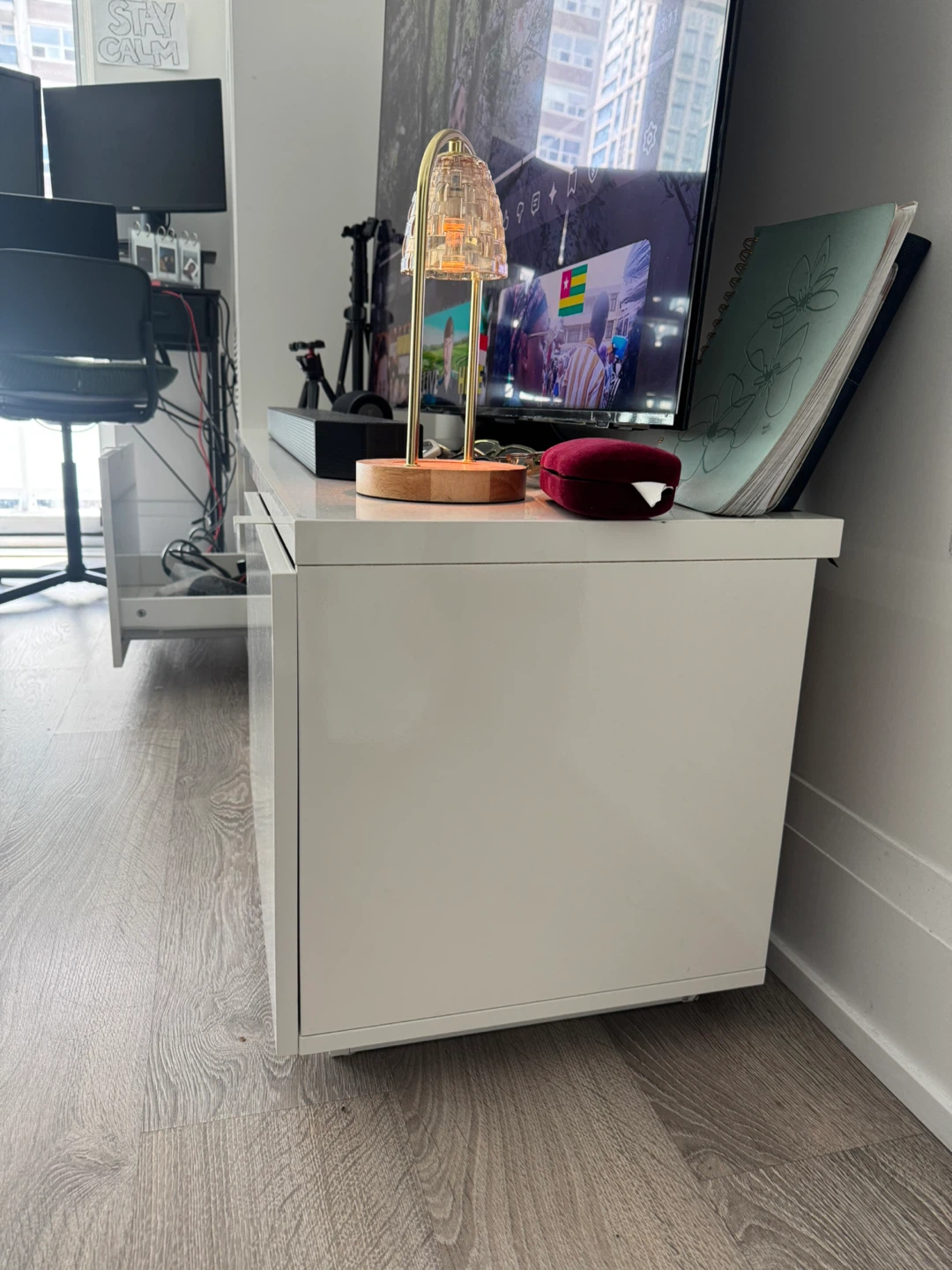 White TV Media Console Unit - photo 2