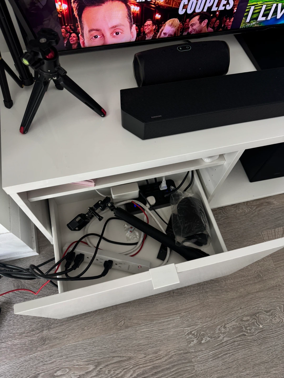 White TV Media Console Unit - photo 3