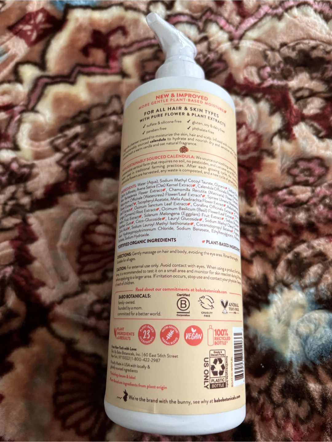 Babo Botanicals Moisturizing Oat & Calendula Shampoo & Wash - photo 2