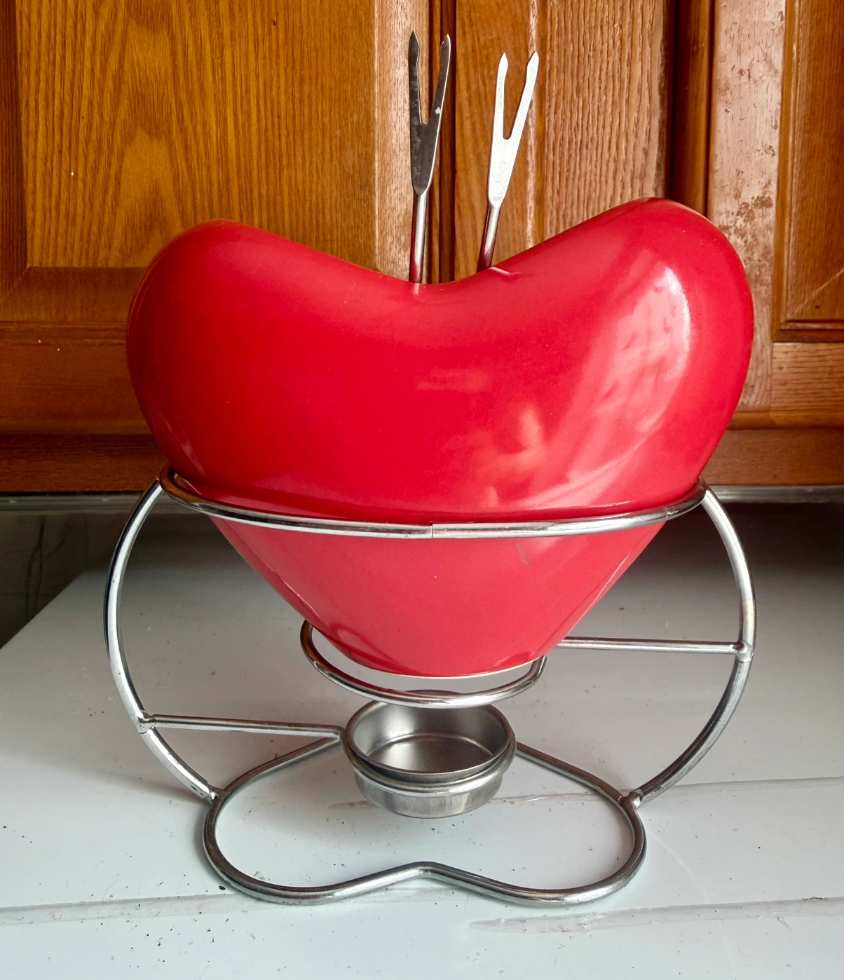 Heart-Shaped Chocolate Fondue Set - photo 2