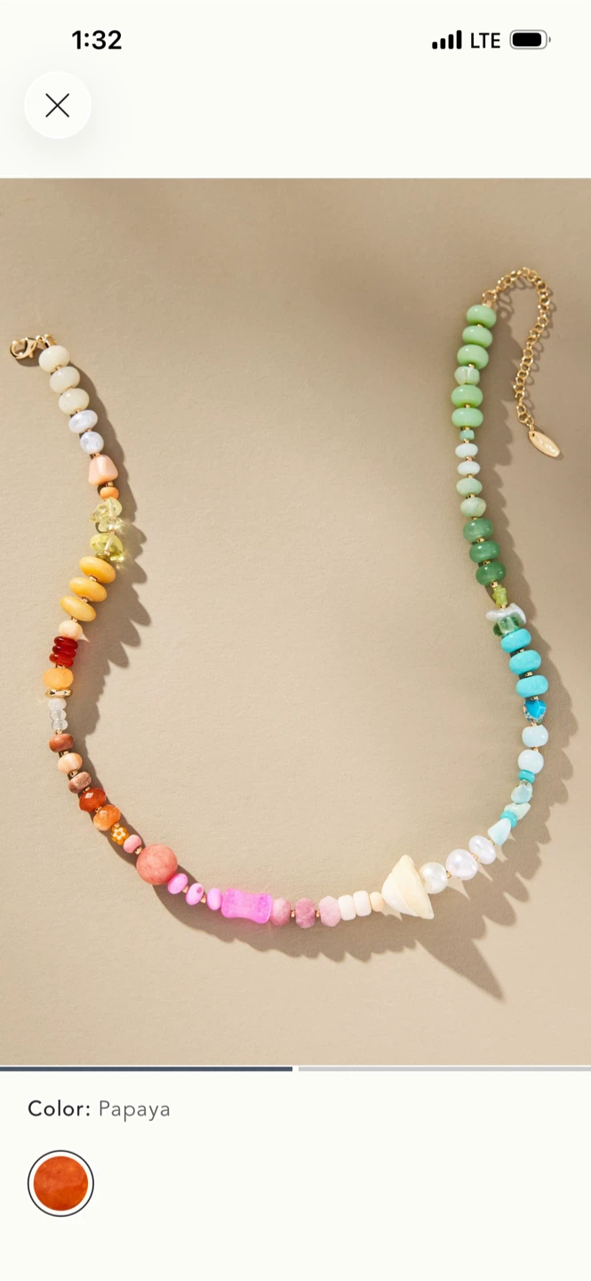 BNWT Anthropologie Rainbow Stone Necklace - photo 2