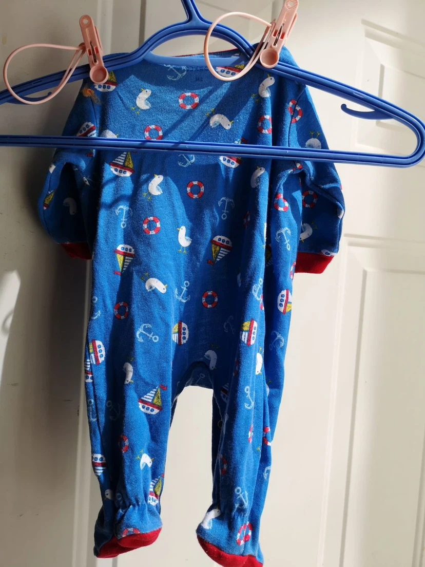 Ipekkle Nautical Print Baby Sleepsuit 3M - photo 2