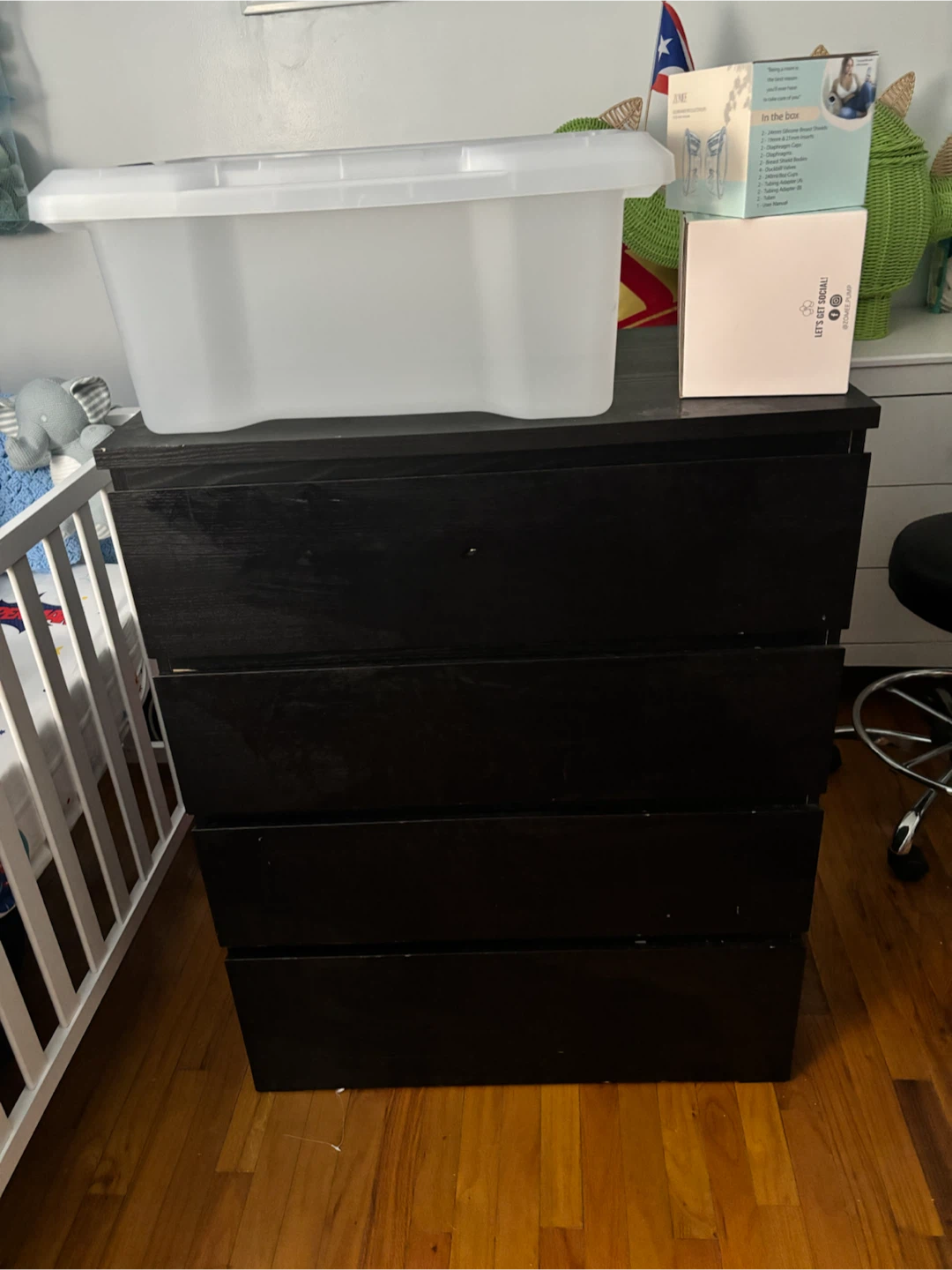 ikea Black 4-Drawer Dresser malm