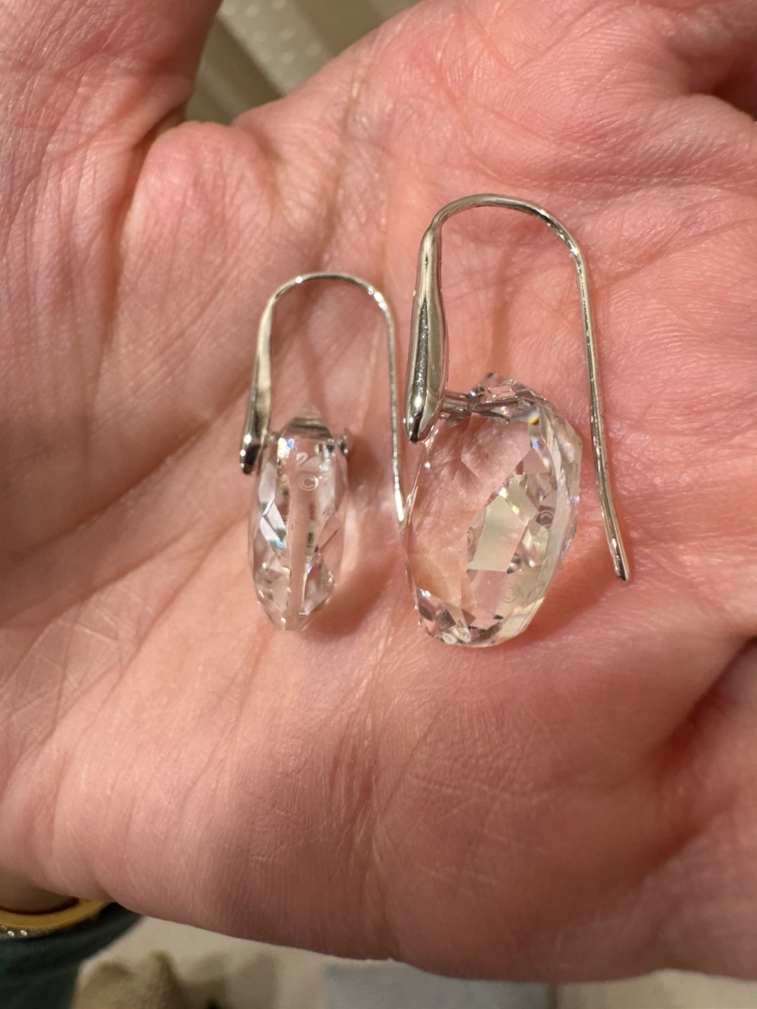 Swarovski clear drop earrings - photo 3