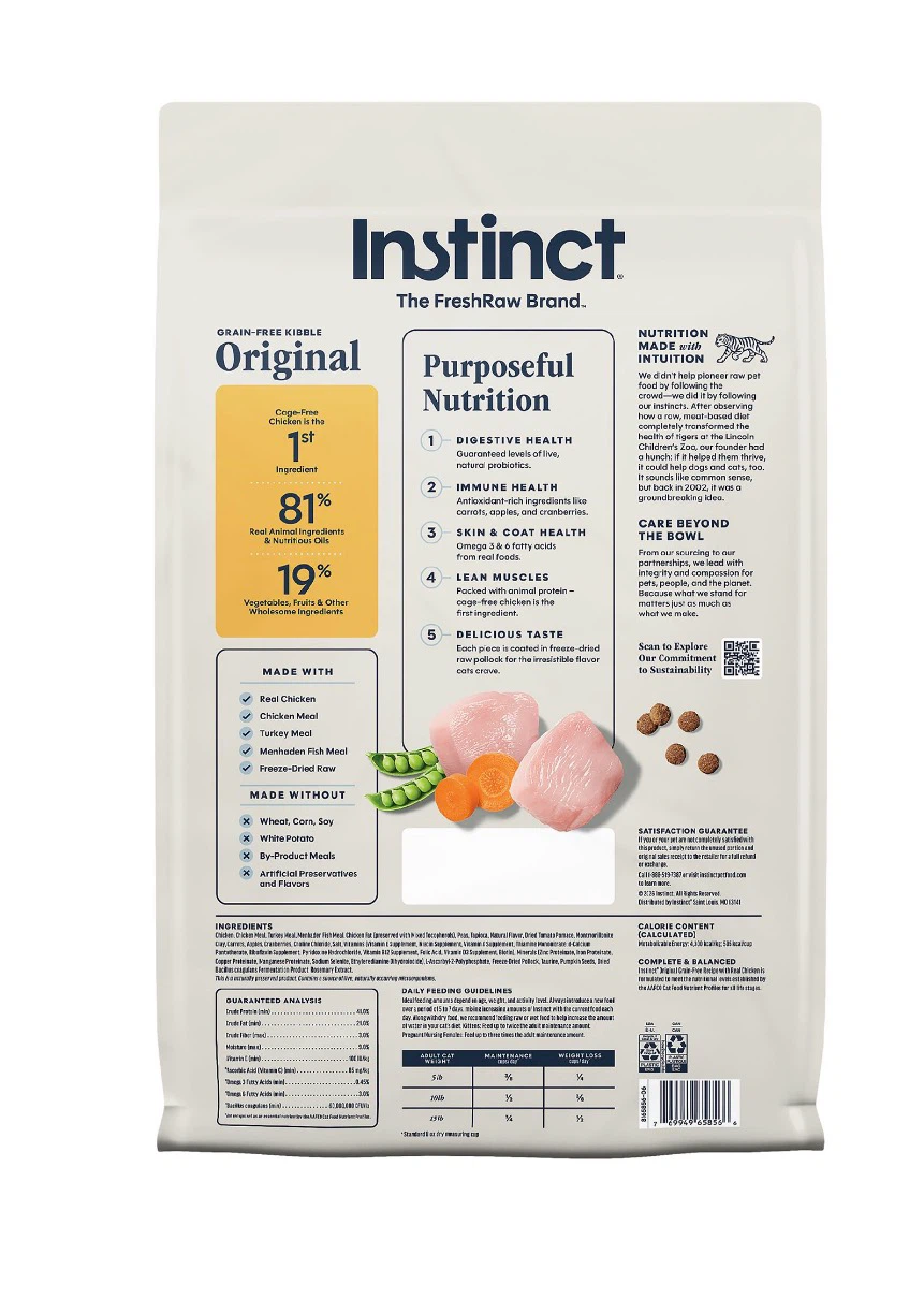 Instinct Original Grain-Free Chicken Cat Food 11 lb - photo 2