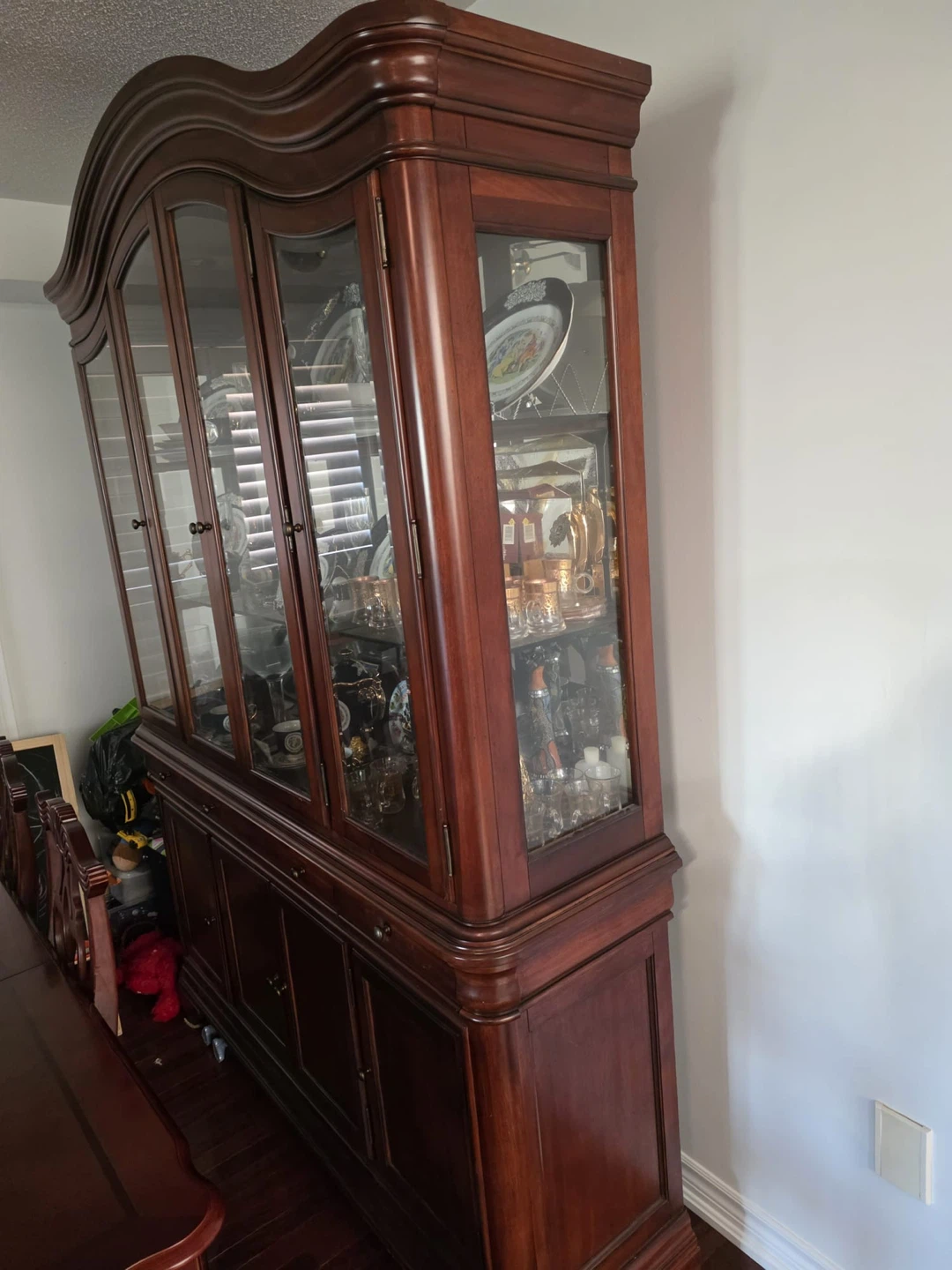 Large Wooden China Cabinet - photo 3