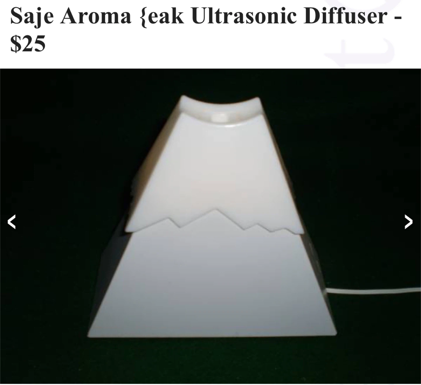 Saje Aroma Peak Ultrasonic Diffuser