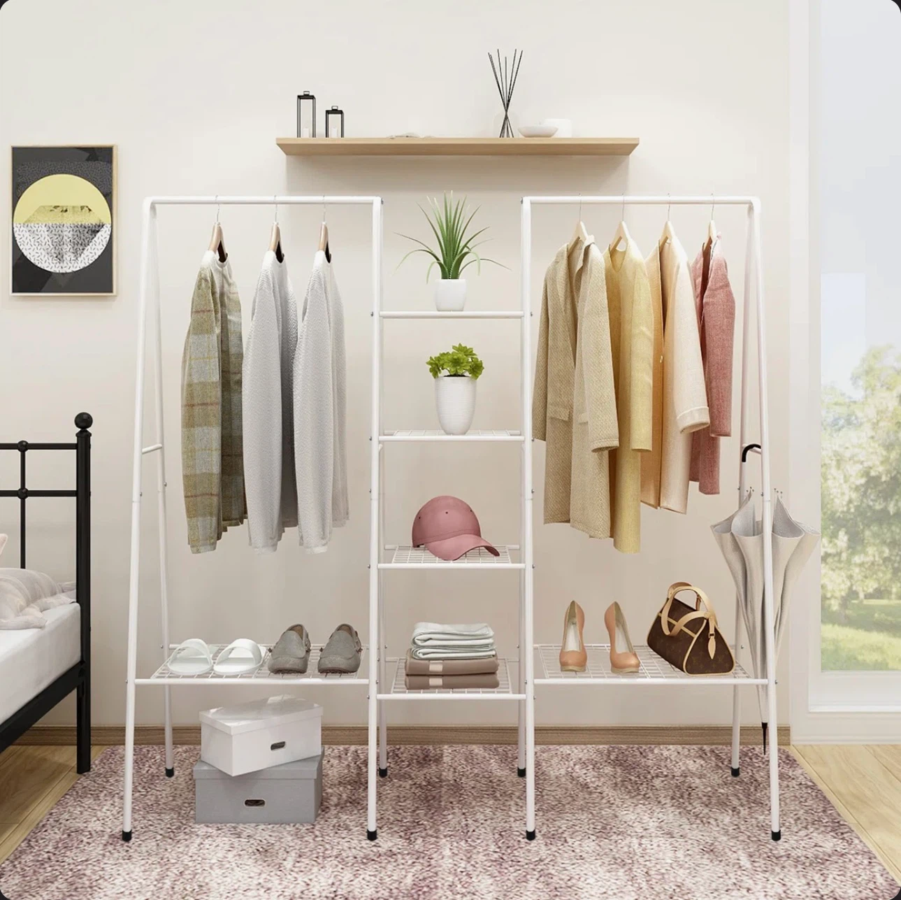 Garment Rack with Shelving