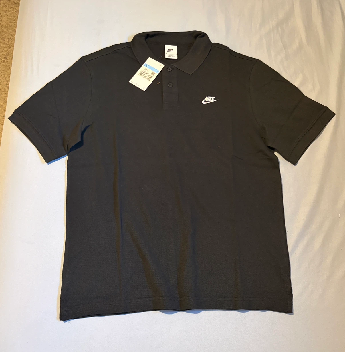 New Nike Mens Black Polo Shirt - Size Medium - photo 2