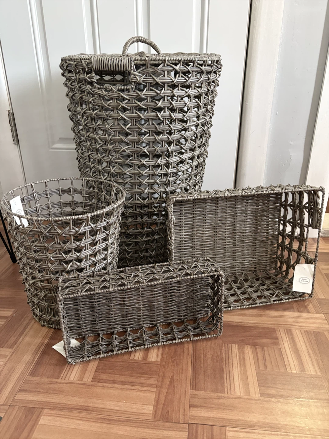 Set of 4 Woven Storage Baskets