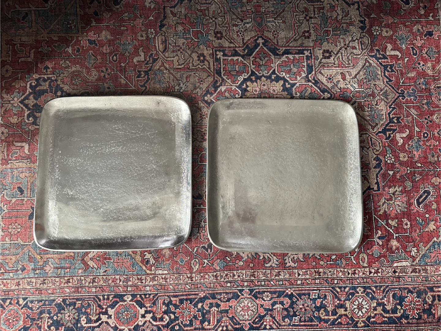 Two Large Brass Trays