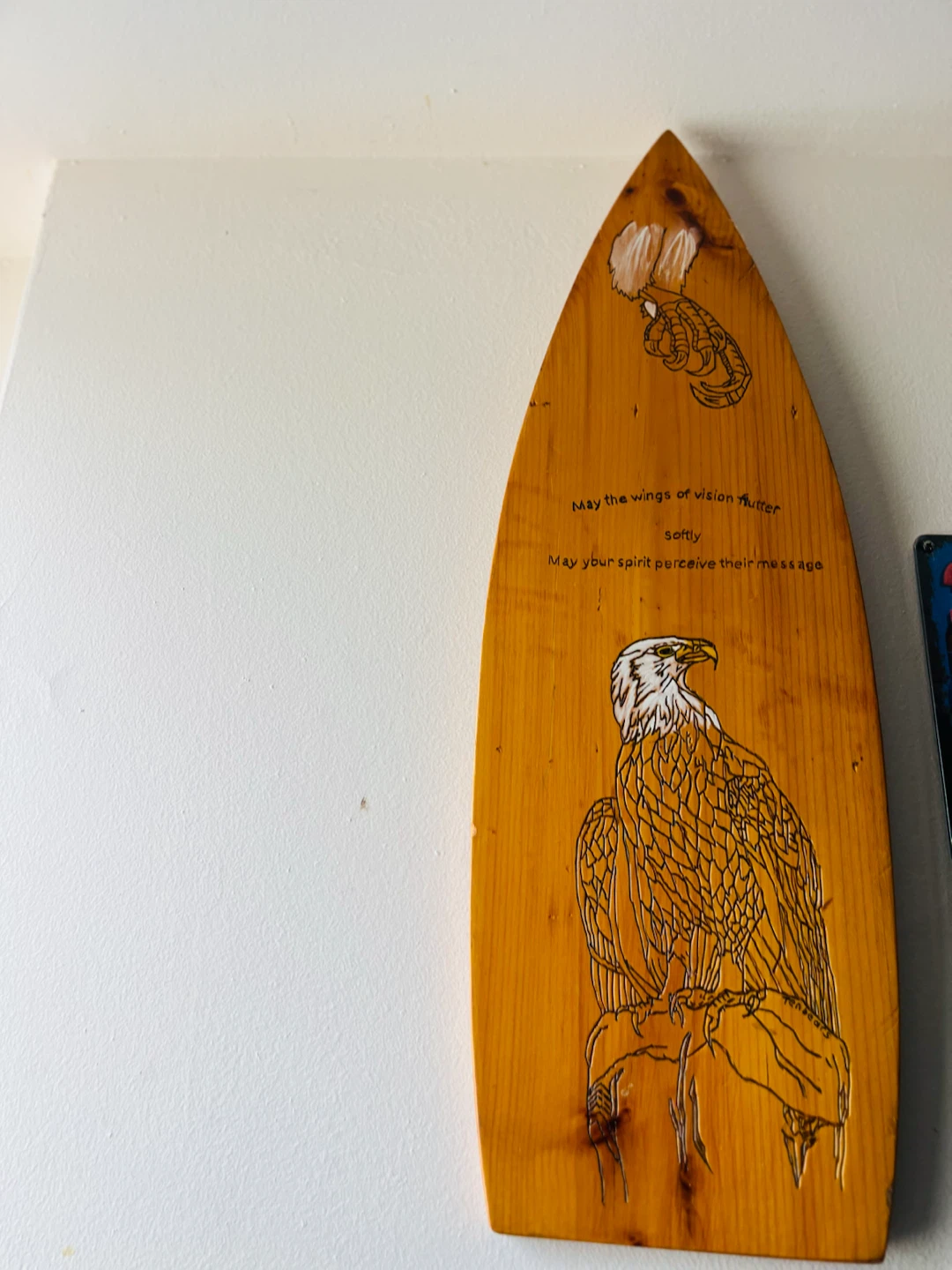 Wooden Eagle Plaque and Decorative Bird Figures - photo 2