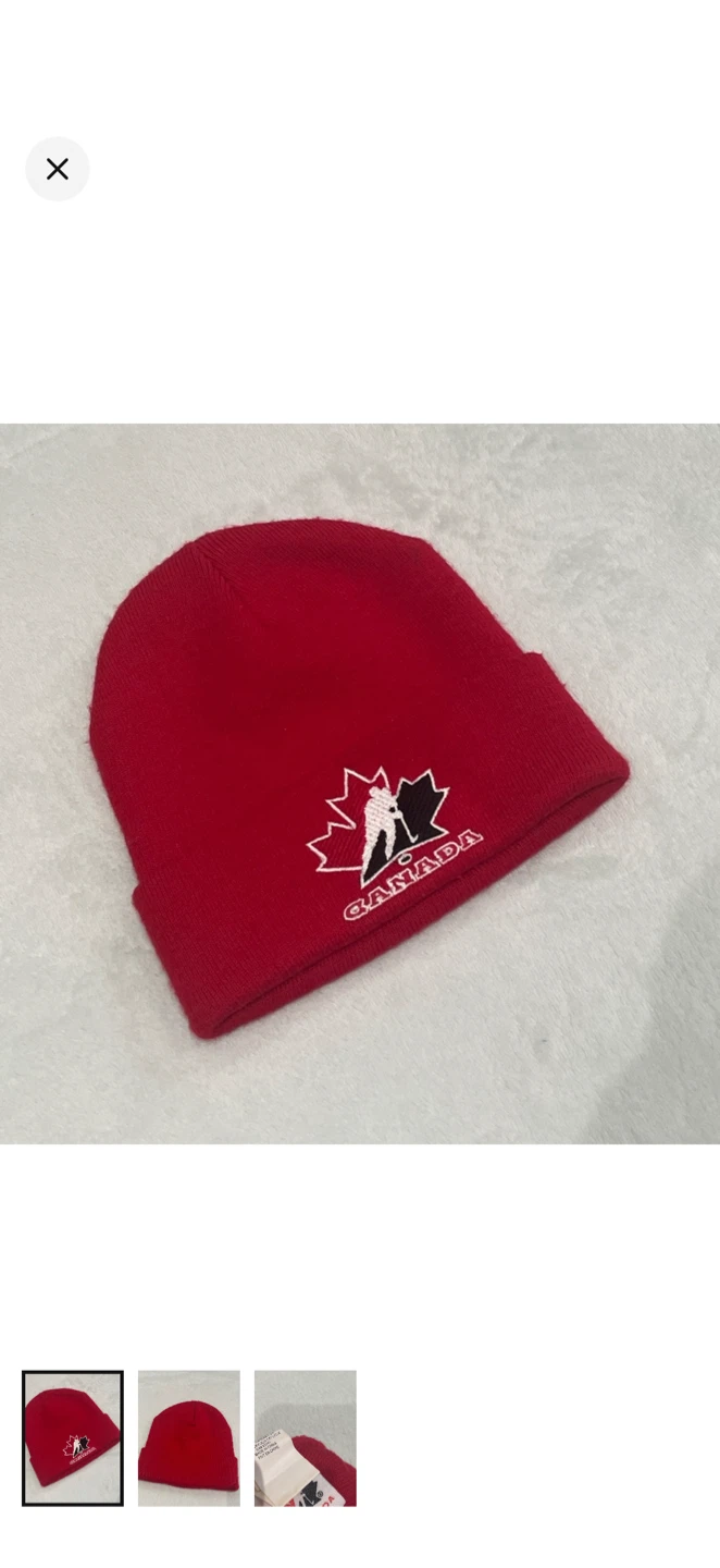 Red Canada Hockey Beanie youth