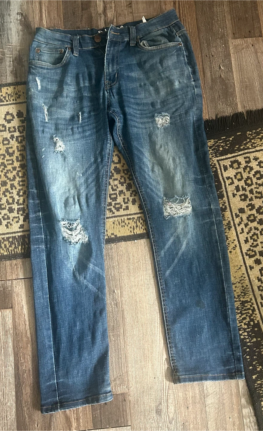 UH Denim-Distressed Blue Jeans