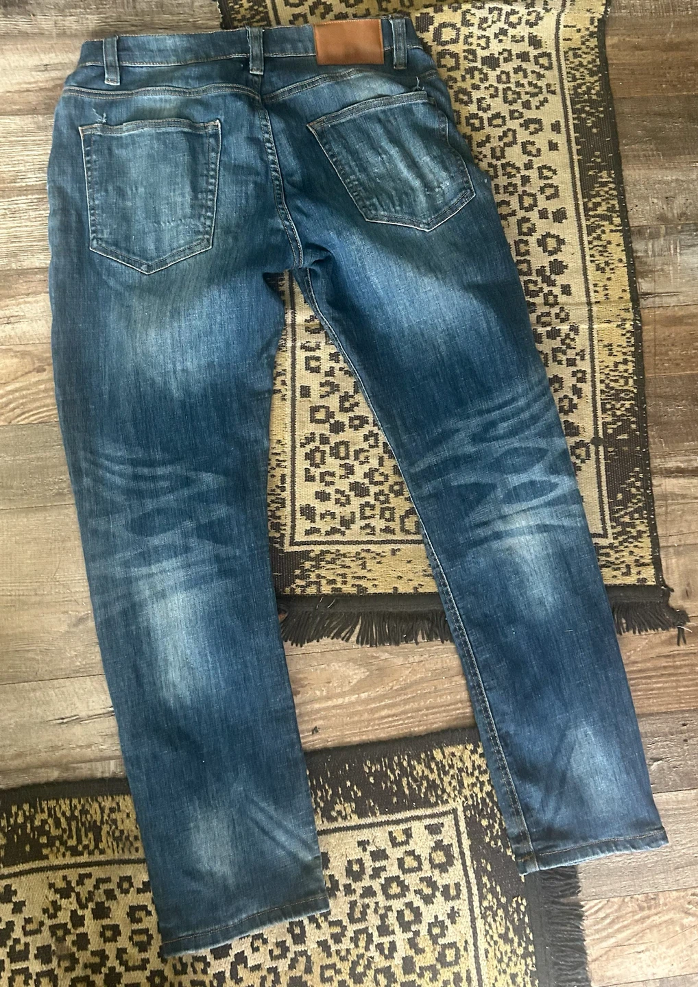 UH Denim-Distressed Blue Jeans - photo 2